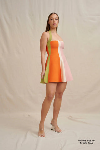 By Johnny Melon Stripe Knit Dress - Multi