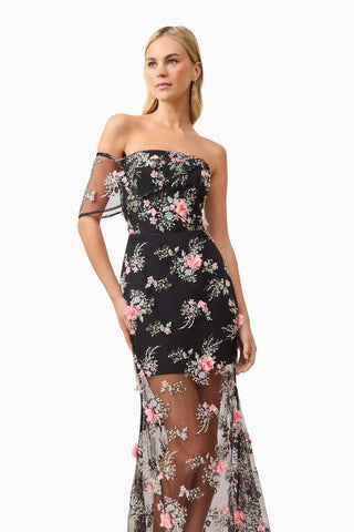 Elliatt Gaia Maxi Dress - Black Multi