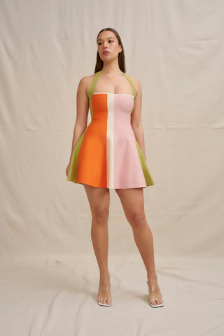 By Johnny Melon Stripe Knit Dress - Multi