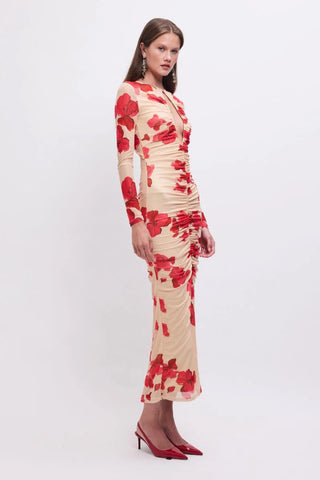 Suboo Suzie Long Sleeve Reversible Midi Dress - Floral