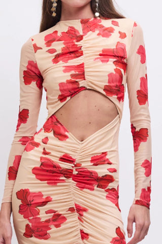 Suboo Suzie Long Sleeve Reversible Midi Dress - Floral