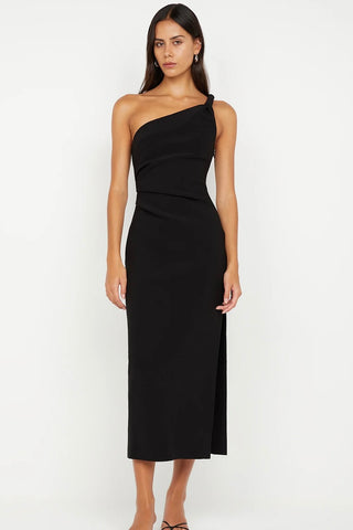 Bec & Bridge Ariven Asym Midi Dress - Black