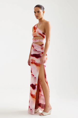 Lexi Nuri Dress - Pink Mineral Print