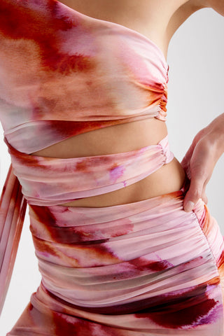 Lexi Nuri Dress - Pink Mineral Print