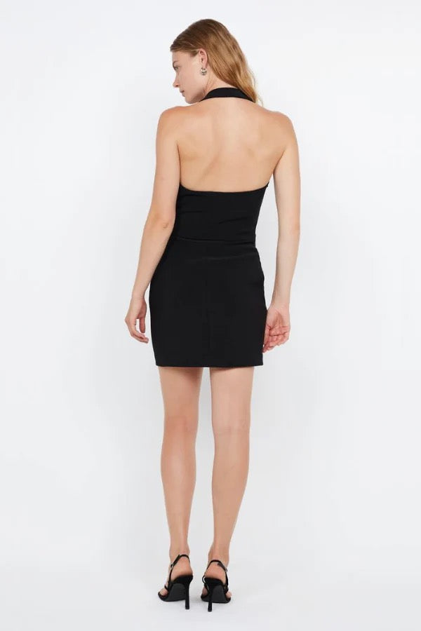 Bec & Bridge Leora Halter Mini Dress - Black - Dress Hire AU