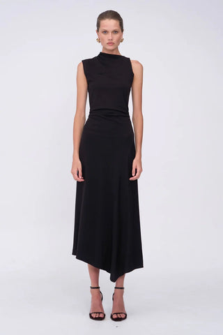 Suboo Jules Jersey Drape Maxi Dress - Black