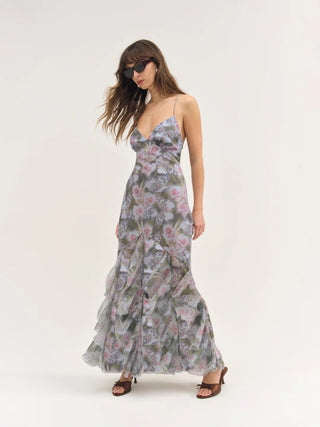 For Love & Lemons Elea Maxi Dress - Purple
