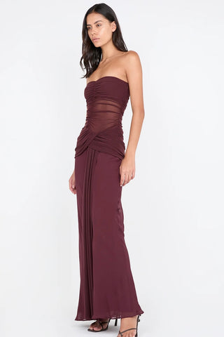 Bec & Bridge Noemi Strapless Dress - Plum