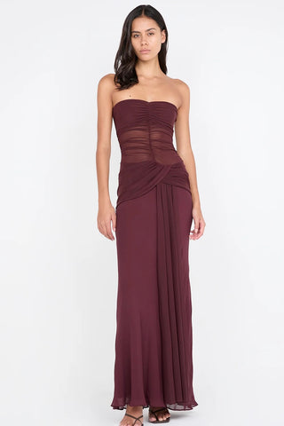 Bec & Bridge Noemi Strapless Dress - Plum