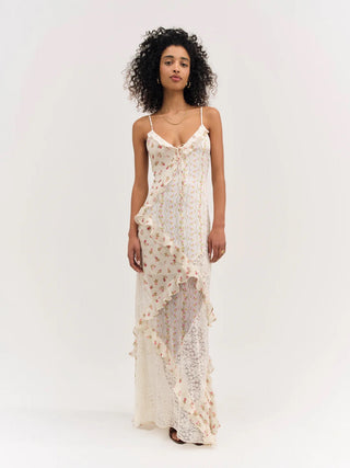 For Love & Lemons Josalyn Maxi Dress - Cream