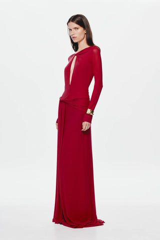 Misha Irina Long Sleeve Dress - Cherry