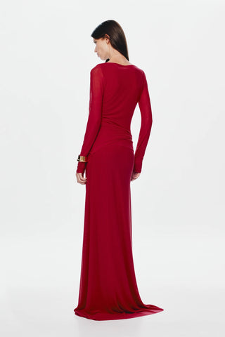Misha Irina Long Sleeve Dress - Cherry