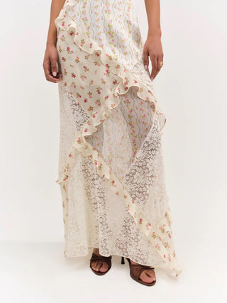 For Love & Lemons Josalyn Maxi Dress - Cream