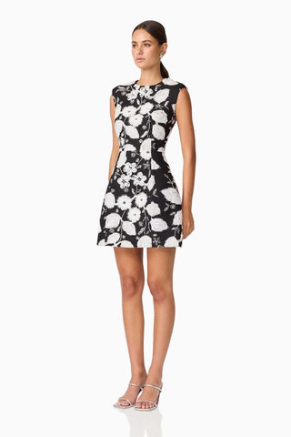 Elliatt Carol Tulip Mini Dress - Black & White