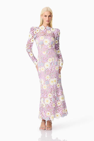 Elliatt Sigrid Midi Dress - Lilac Multi