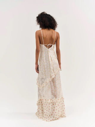 For Love & Lemons Josalyn Maxi Dress - Cream