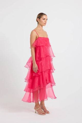 Pasduchas Cleo Tiered Maxi Dress - Magenta