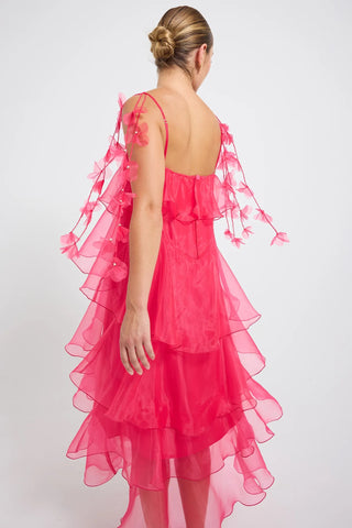 Pasduchas Cleo Tiered Maxi Dress - Magenta