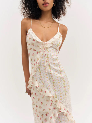 For Love & Lemons Josalyn Maxi Dress - Cream