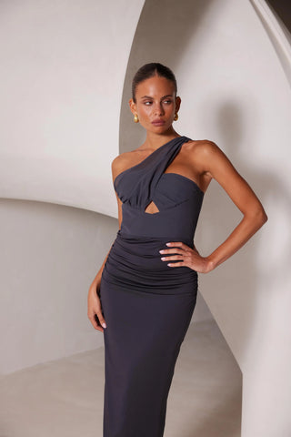 Elle Zeitoune Juliana Dress - Charcoal