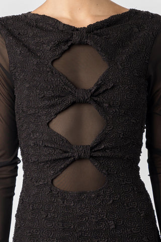 One Fell Swoop Lash Mini Dress - Caviar Rose