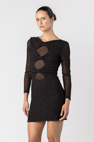 One Fell Swoop Lash Mini Dress - Caviar Rose