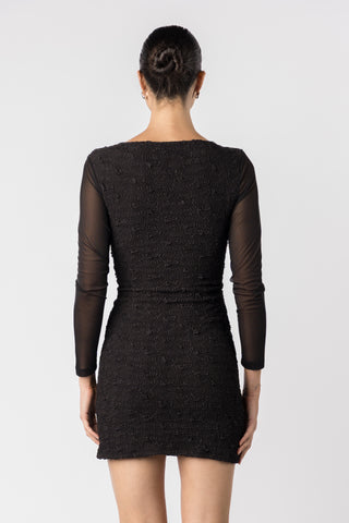 One Fell Swoop Lash Mini Dress - Caviar Rose