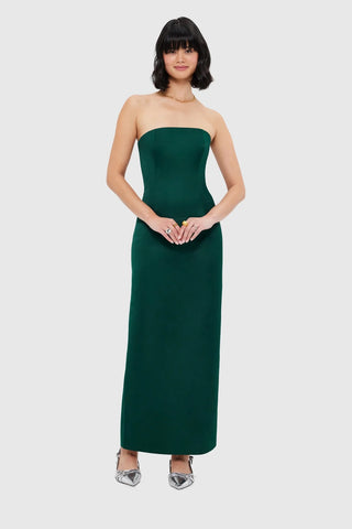 Leo Lin Rayna Bustier Maxi Dress - Emerald