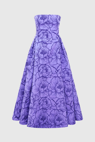 Leo Lin Nora Bustier Maxi Dress - Lavender