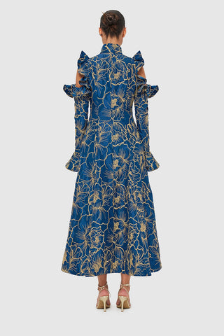 Leo Lin Ezra Midi Dress - Marine Blue