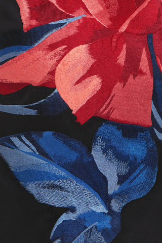 Leo Lin Briana V Neck Mini Dress - Rose Print