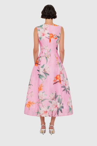 Leo Lin Cleo Sleeveless Midi Dress - Lavish Print in Pink