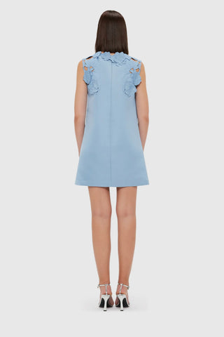 Leo Lin Blair Appliqué Mini Dress - Powder Blue