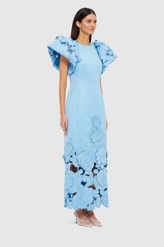 Leo Lin Lucinda Appliqué Maxi Dress - Cornflower Blue