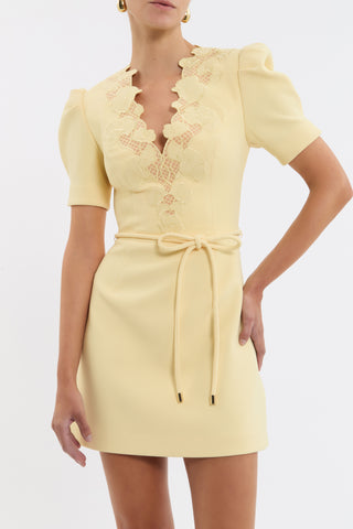 Rebecca Vallance Lulu Short Sleeve Mini Dress - Popcorn