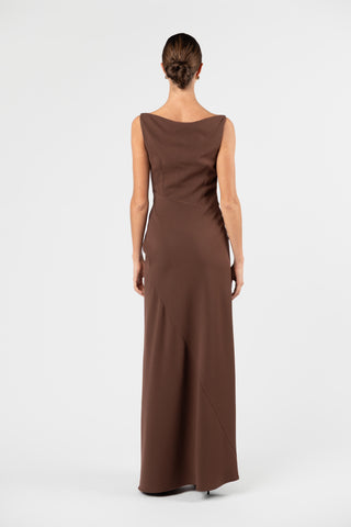 One Fell Swoop Dégagé Maxi Dress - Moccona