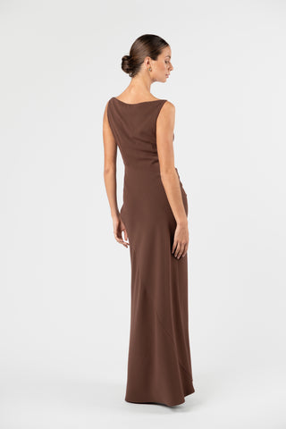 One Fell Swoop Dégagé Maxi Dress - Moccona