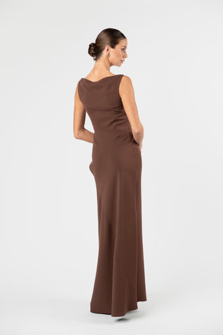 One Fell Swoop Dégagé Maxi Dress - Moccona