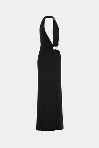 Misha The Devon Cupro Maxi Dress - Black