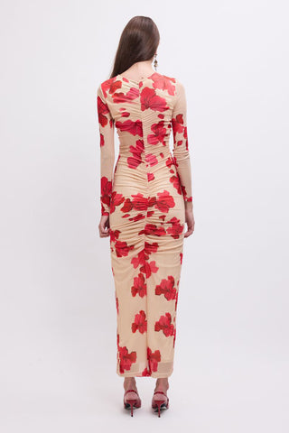 Suboo Suzie Long Sleeve Reversible Midi Dress - Floral