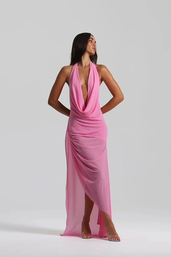 Natalie Rolt Anastasia Mini/Maxi Dress - Candy Pink - Dress Hire AU