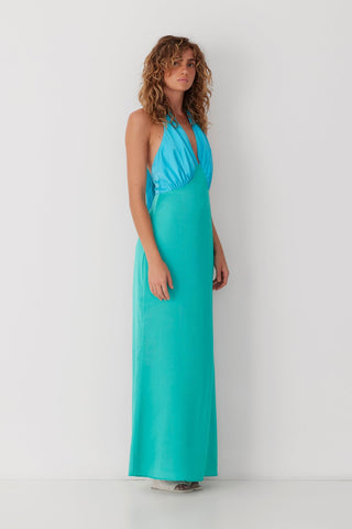 The Wolf Gang Oahu Slip Dress - Aquamarine