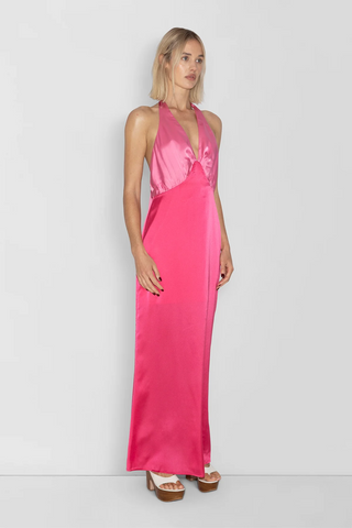 The Wolf Gang Oahu Slip Dress - Hot Pink