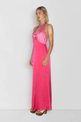 The Wolf Gang Oahu Slip Dress - Hot Pink