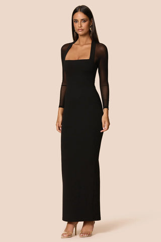 Nookie Amore Mesh Maxi Dress - Black