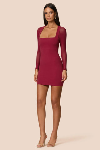 Nookie Amore Mesh Mini Dress - Ruby