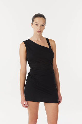 Third Form Stirling Twist Asymmetric Mini Dress - Black