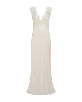 Third Form Visions Lace Floor Length Dress - Buttercream