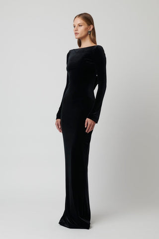 Effie Kats Yasmine Gown - Black Velvet