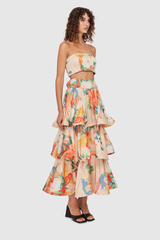 Leo Lin Florescence Bustier Top - Blossom Champagne